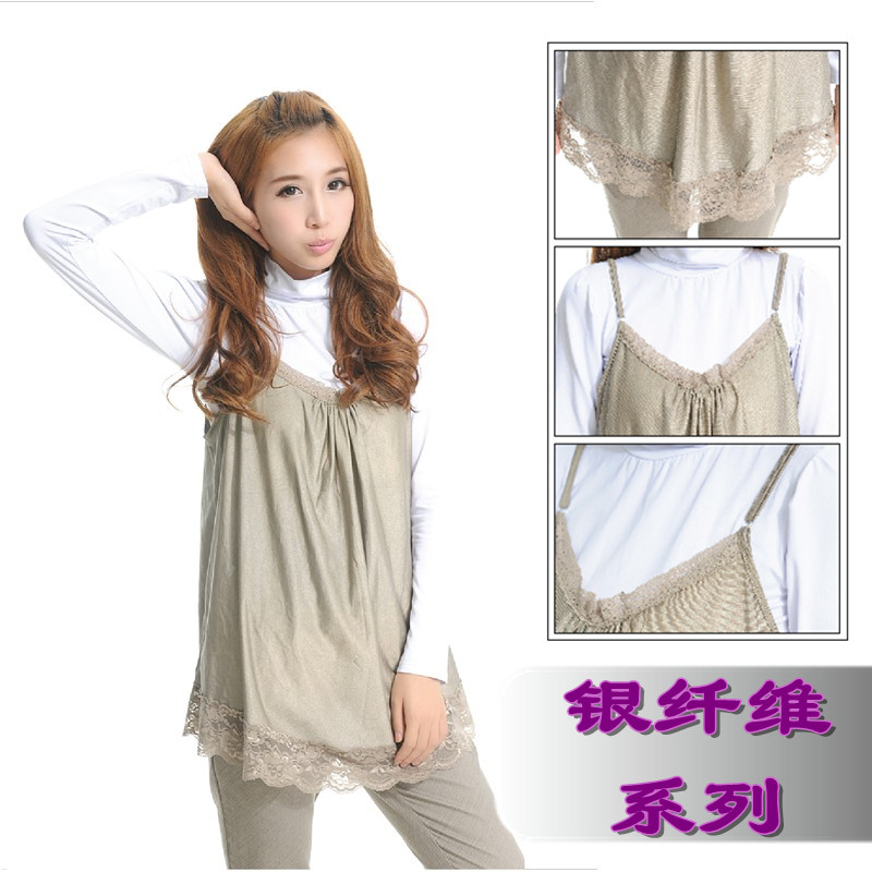 Maternity radiation-resistant spaghetti strap radiation-resistant silver fiber maternity clothing radiation-resistant clothing