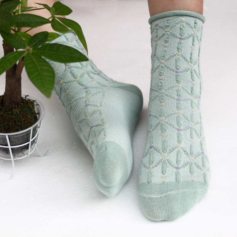 Maternity socks 100% roll-up hem cotton socks sock gd067f