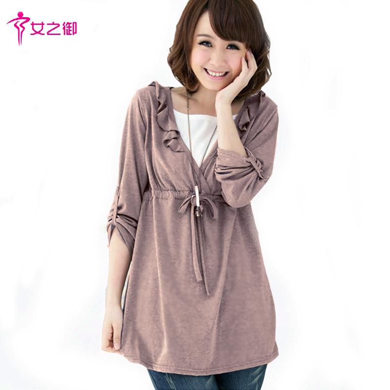 Maternity spring top fashion nursing maternity clothing bust skirt nursing clothing 2013
