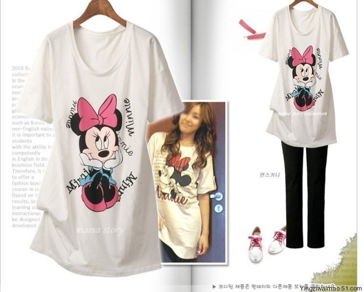 Maternity summer MICKEY MOUSE maternity t-shirt maternity short-sleeve top MICKEY t-shirt off 20%