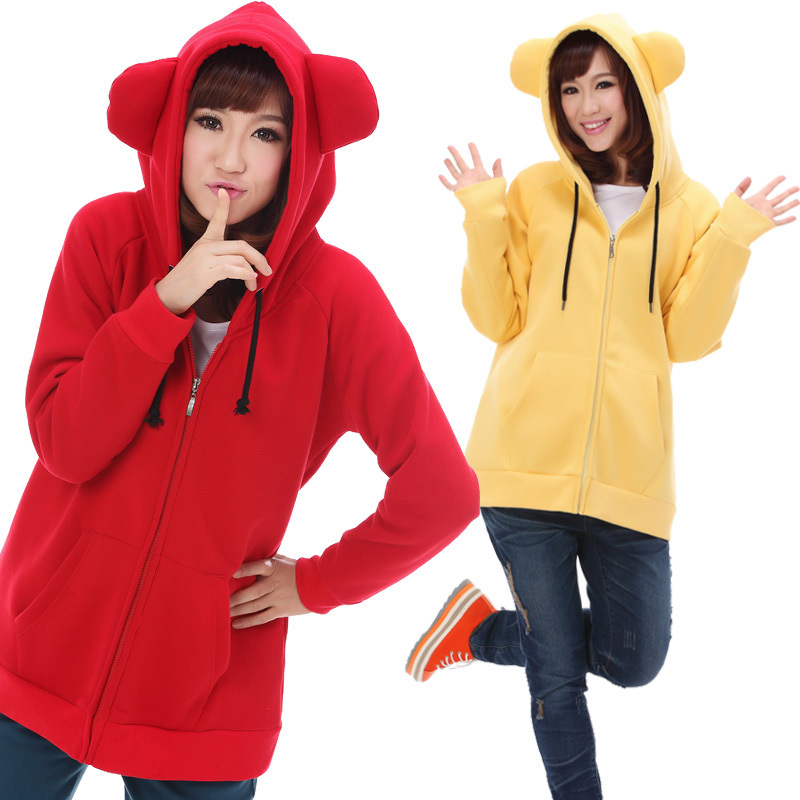 Maternity sweatshirt ear maternity outerwear autumn and winter plus size overcoat wadded jacket