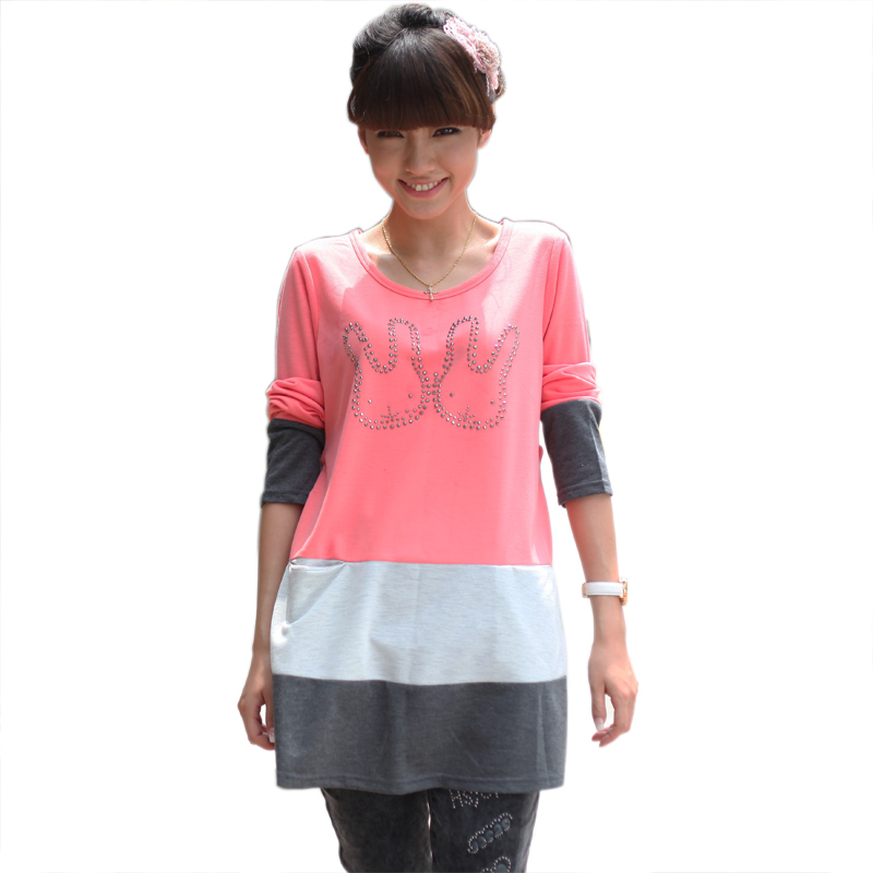 Maternity top maternity clothing autumn fashion long-sleeve 11055 colorant match