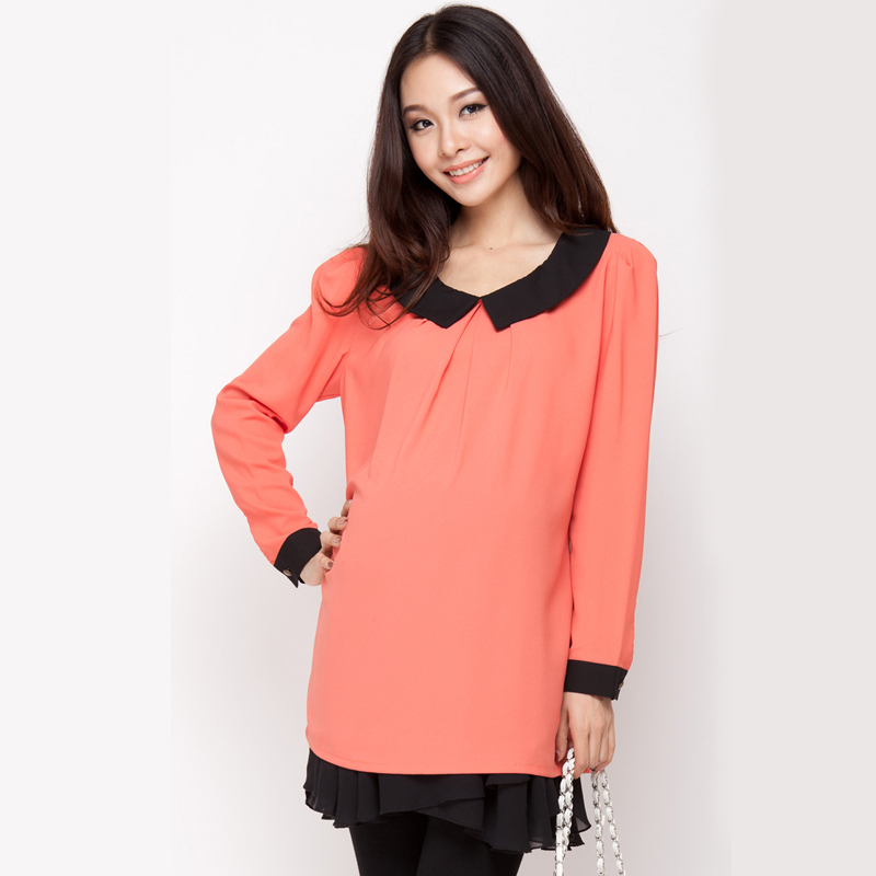 Maternity top maternity clothing autumn paragraph autumn and winter top French elegant