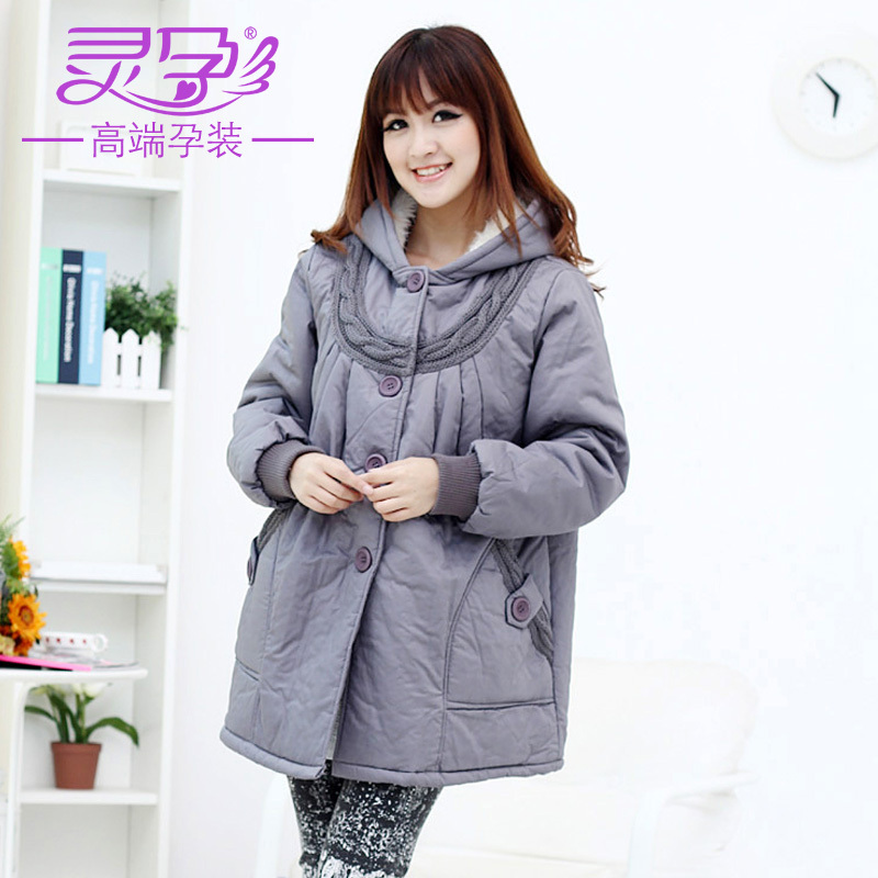 Maternity top winter 2012 maternity outerwear plus size thickening cotton-padded jacket maternity  cotton-padded jacket