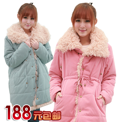 Maternity wadded jacket  clothing winter set down cotton-padded jacket thickening  top  cotton-padded free shipping