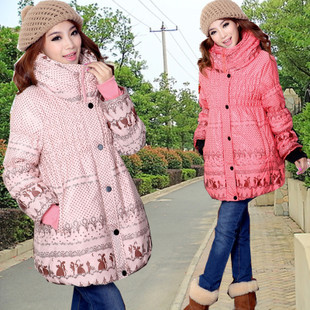 Maternity wadded jacket cotton-padded jacket autumn and winter fashion maternity clothing top outerwear stand collar dot winter
