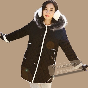 Maternity wadded jacket maternity clothing maternity outerwear autumn and winter thickening cotton-padded jacket fashion