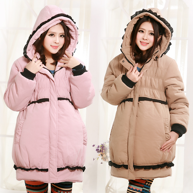 Maternity wadded jacket maternity clothing overcoat winter set wadded jacket thickening maternity cotton-padded jacket