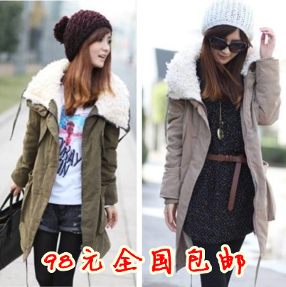 Maternity wadded jacket maternity clothing winter thickening sheep velvet maternity outerwear maternity overcoat maternity