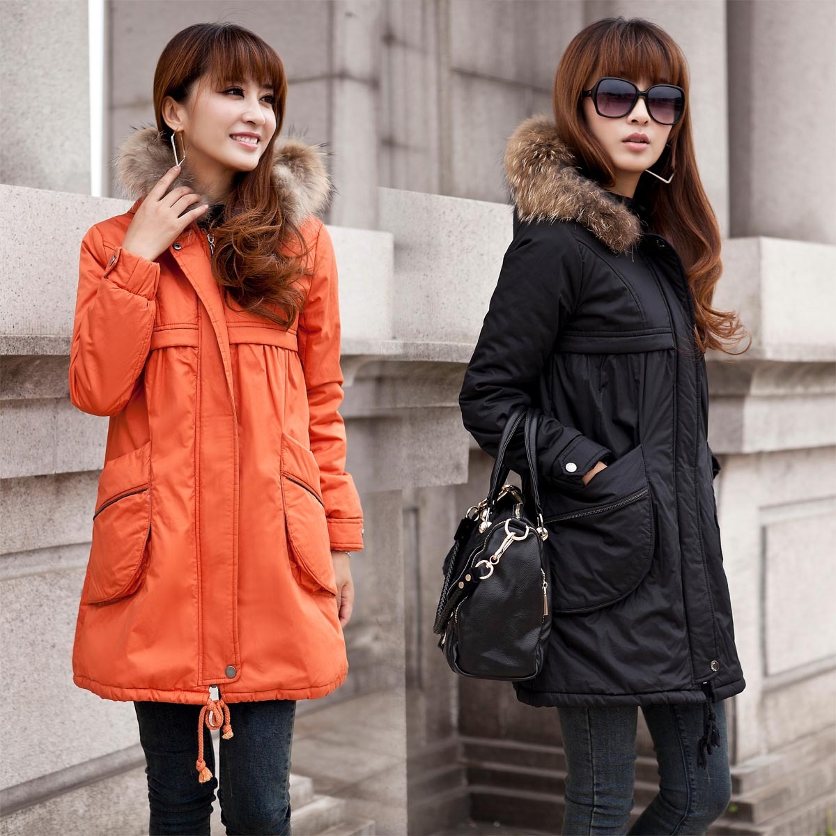 Maternity wadded jacket maternity winter outerwear wadded jacket autumn and winter maternity top solid color plus size