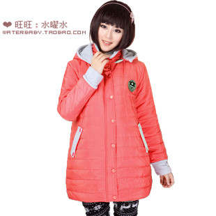 Maternity wadded jacket plus size maternity clothing winter outerwear down coat thickening maternity top maternity cotton-padded