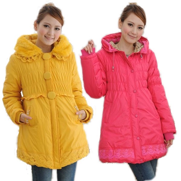 Maternity wadded jacket thickening hooded  clothing winter outerwear thickening  top  cotton-padded free shipping