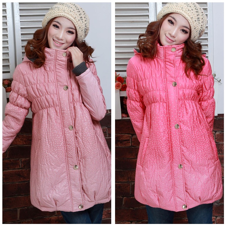 Maternity winter maternity cotton-padded jacket outerwear thickening maternity wadded jacket fashion brief casual cotton-padded
