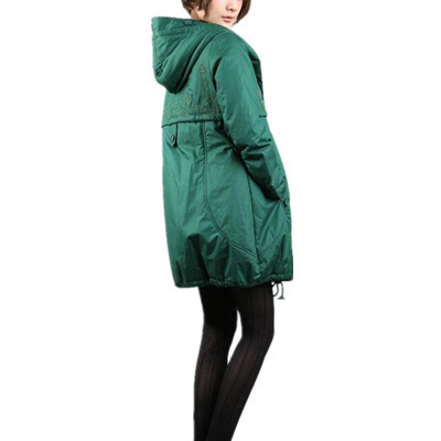 Maternity winter maternity wadded jacket cotton-padded jacket maternity clothing wadded jacket winter thick embroidered green