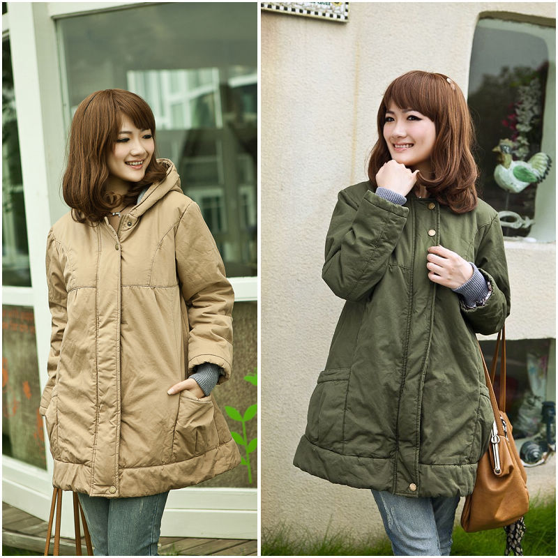 Maternity winter outerwear cotton-padded jacket 100% cotton casual maternity thickening cotton-padded jacket overcoat maternity