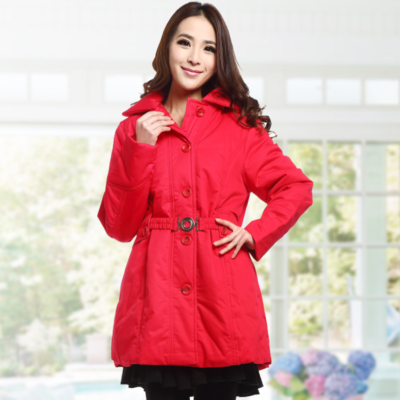 Maternity winter outerwear plus size maternity wadded jacket red maternity cotton-padded jacket maternity cotton-padded jacket