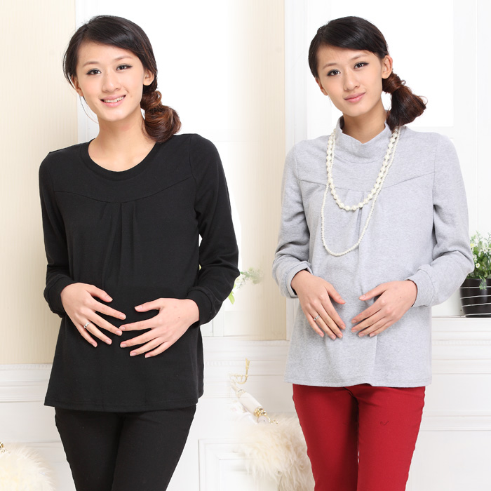 Maternity winter top all-match maternity top maternity clothing winter basic shirt