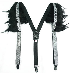 May may arefunctioning - tvnetworks large female style suspenders fashion feather suspenders - feathers