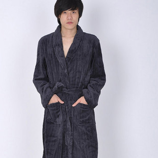 Maya male autumn and winter thickening coral fleece robe bathrobes obscenely brief elegant sleepwear lounge smoke