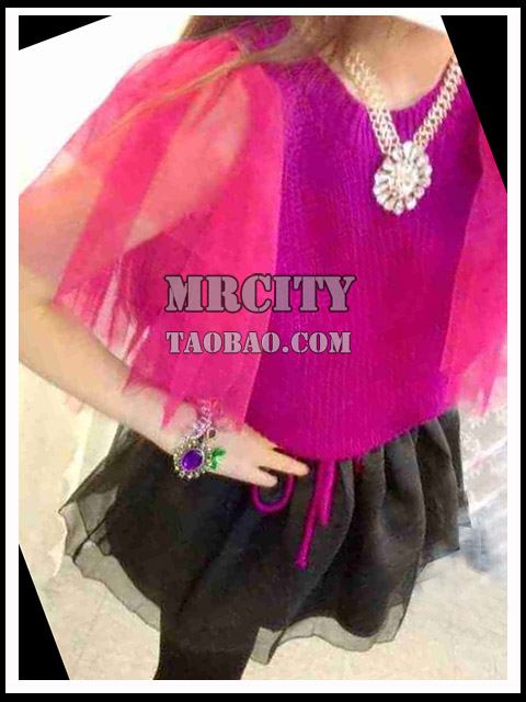 Mcq gauze vintage sweet sweater spring all-match candy color