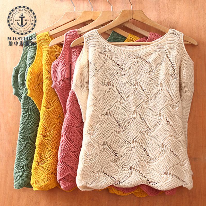 Mdstudio spring and autumn short strapless cutout design loose casual batwing shirt short-sleeve sweater small shirt