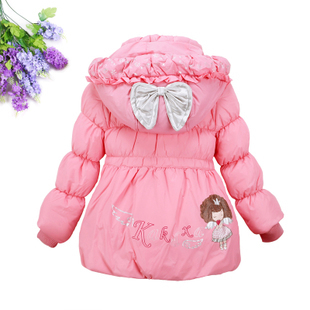 medium-long children's clothing down coat thickening  child down coat