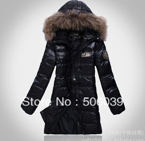 Medium style dress coat  down jacket cultivate one's morality fashion luxury collars can vail