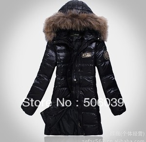 Medium style dress coat  down jacket cultivate one's morality fashion luxury collars can vail