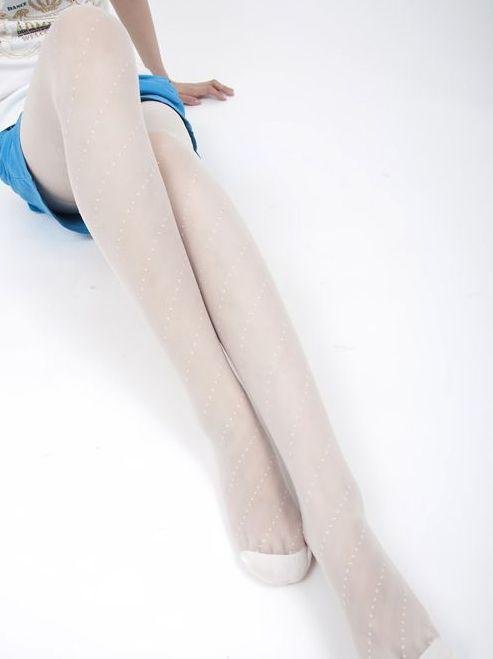 Meet Beauty-Free Shipping,2012 New Fashion Arrival ,Lovely Small Dot  Jacquard Weave Stocking,Tight White Panty Hose