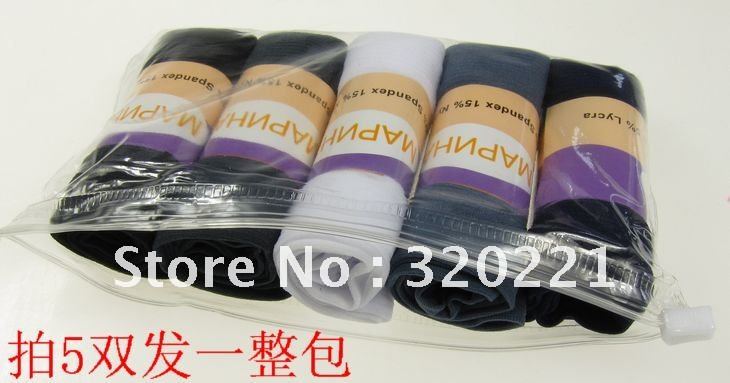 men's and women's summer fashion long thin socks 5pair\bag free shipping 5 color/bag