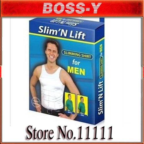 Men's Slim N Lift Body Shaping Undergarment Elimination of Male Beer Belly white color Free Shipping Wholesale   As Seen On TV
