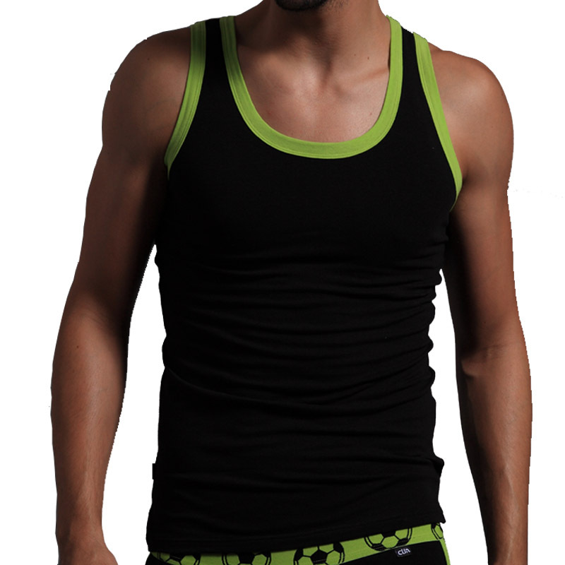 Men senior tight-fitting cotton lycra elastic tank male basic sports vest sweat absorbing