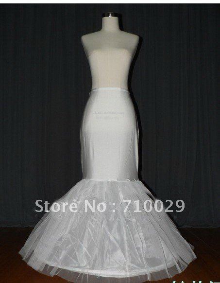 Mermaid Bridal Petticoat net yarn Solid Petticoat With Bones , wedding petticoat