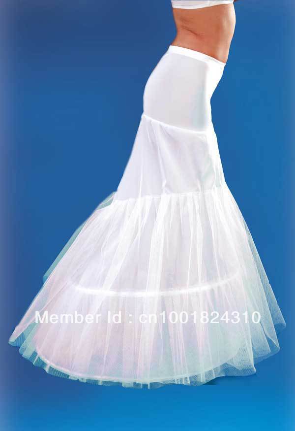 mermaid petticoat 2 hoops white wedding dress crinoline A-5