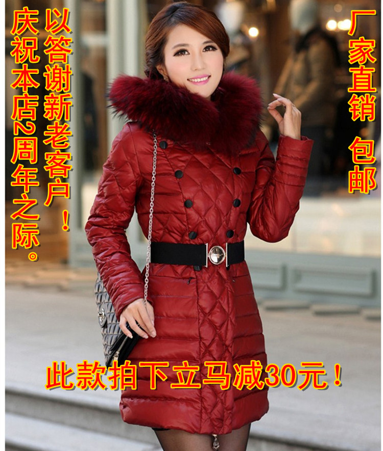MESO NCLER LUXURY BRAND DOWN COAT  women large raccoon fur down jacket ladies' outwear