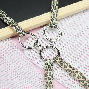 Metal buckle metal ring circusy leopard print fashion behind the cross shoulder strap pectoral girdle