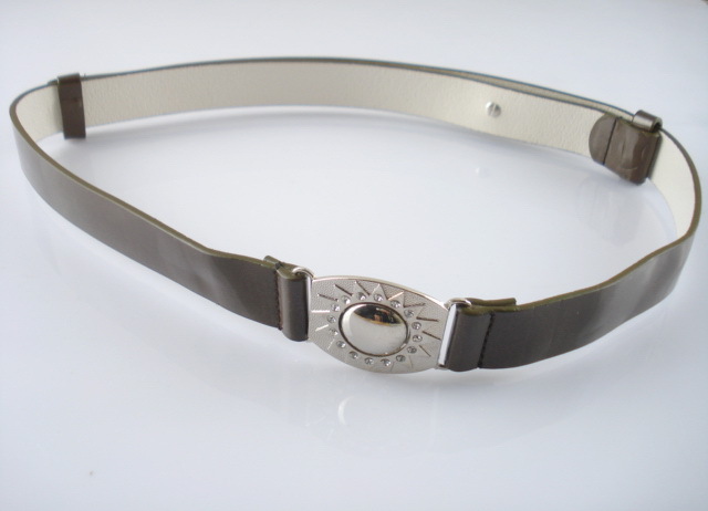 Metal diamond decoration agings japanned leather strap decoration belt 0429