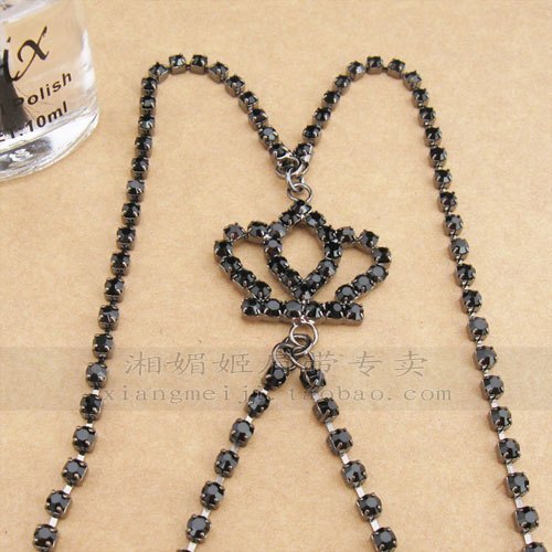 Metal diamond shoulder strap rhinestone shoulder strap rhinestone underwear pectoral girdle back black