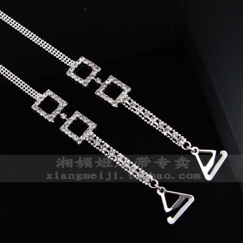 Metal diamond shoulder strap rhinestone shoulder strap rhinestone underwear pectoral girdle beads double silver sz0331