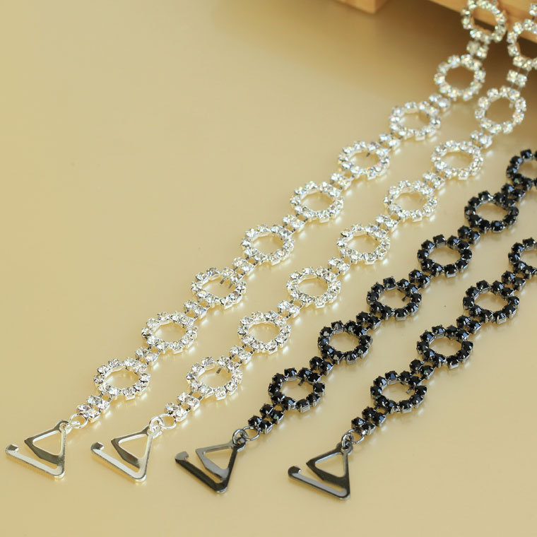 Metal diamond shoulder strap rhinestone shoulder strap rhinestone underwear pectoral girdle circlers double shoulder strap