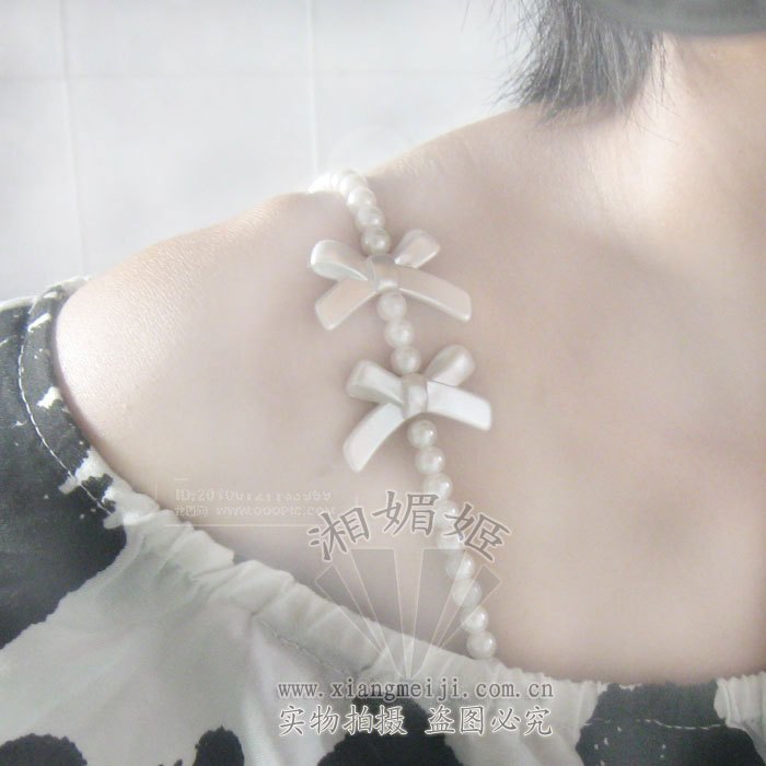 Metal diamond shoulder strap rhinestone shoulder strap rhinestone underwear pectoral girdle pearl small bow