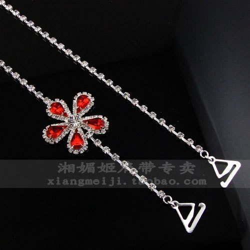 Metal diamond shoulder strap rhinestone shoulder strap rhinestone underwear pectoral girdle red