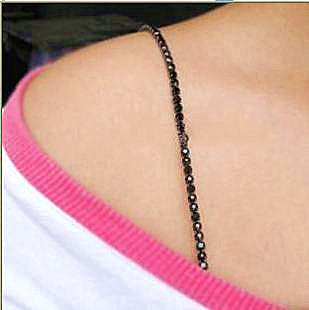 Metal diamond shoulder strap rhinestone shoulder strap rhinestone underwear pectoral girdle single black