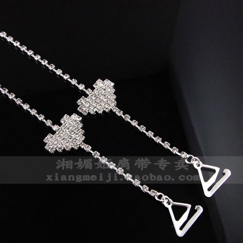 Metal diamond shoulder strap rhinestone shoulder strap rhinestone underwear pectoral girdle solid white sa1225