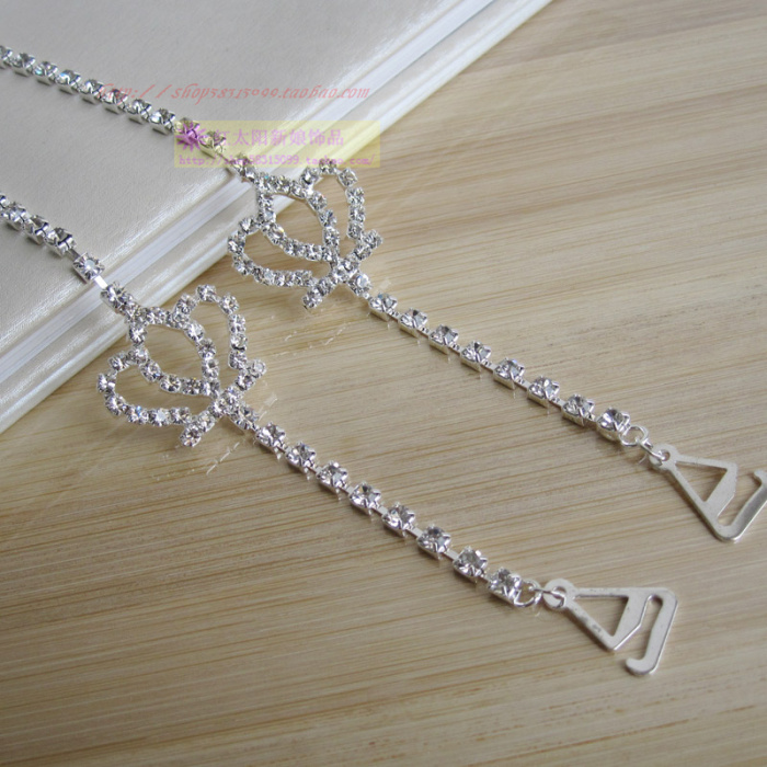 Metal diamond shoulder strap rhinestone shoulder strap rhinestone underwear pectoral girdle white