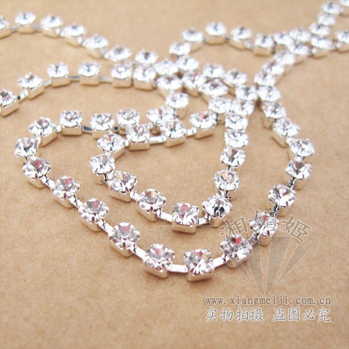 Metal diamond shoulder strap rhinestone shoulder strap rhinestone underwear pectoral girdle white halter-neck single-row