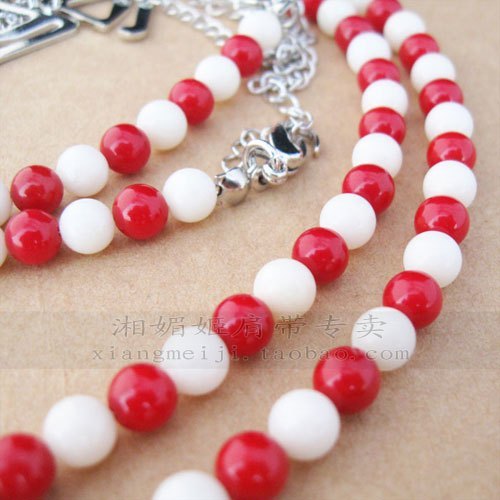 Metal diamond shoulder strap rhinestone underwear pectoral girdle natural coral beads red white Bra straps