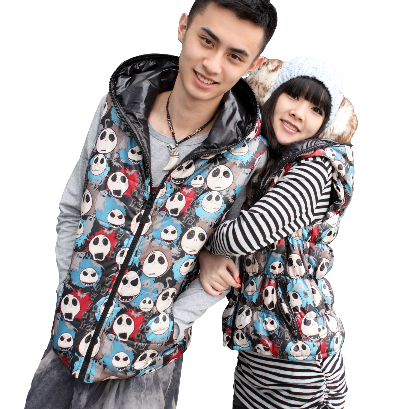 Metis lovers autumn and winter print cotton-padded jacket vest winter new arrival blousier vest outerwear