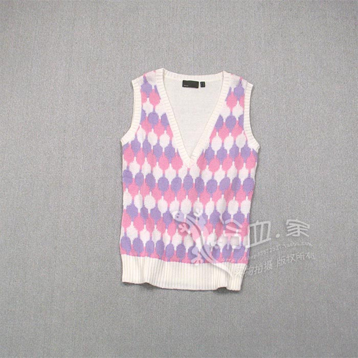 Mexx all-match woven pattern cotton sleeveless sweater