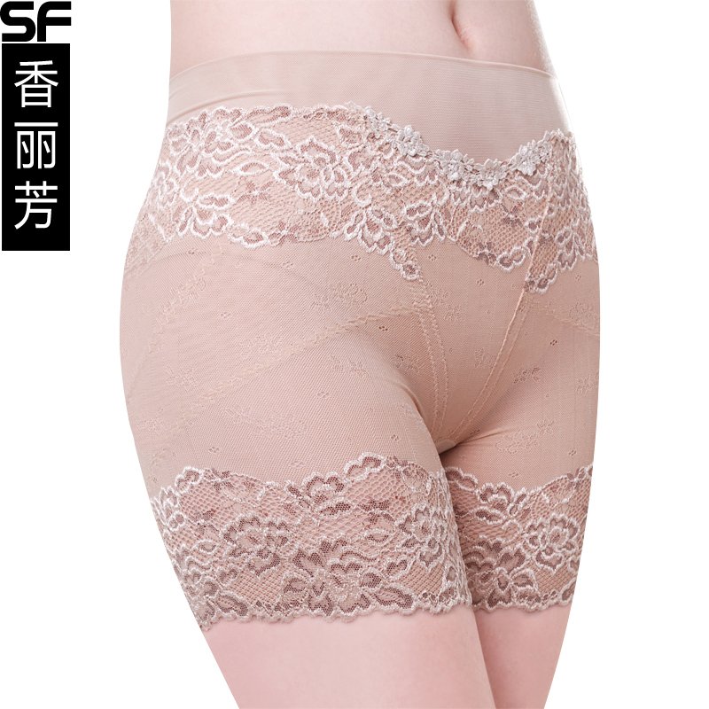 Mid waist breathable sexy lace abdomen drawing butt-lifting body shaping pants corset pants slimming pants 2666